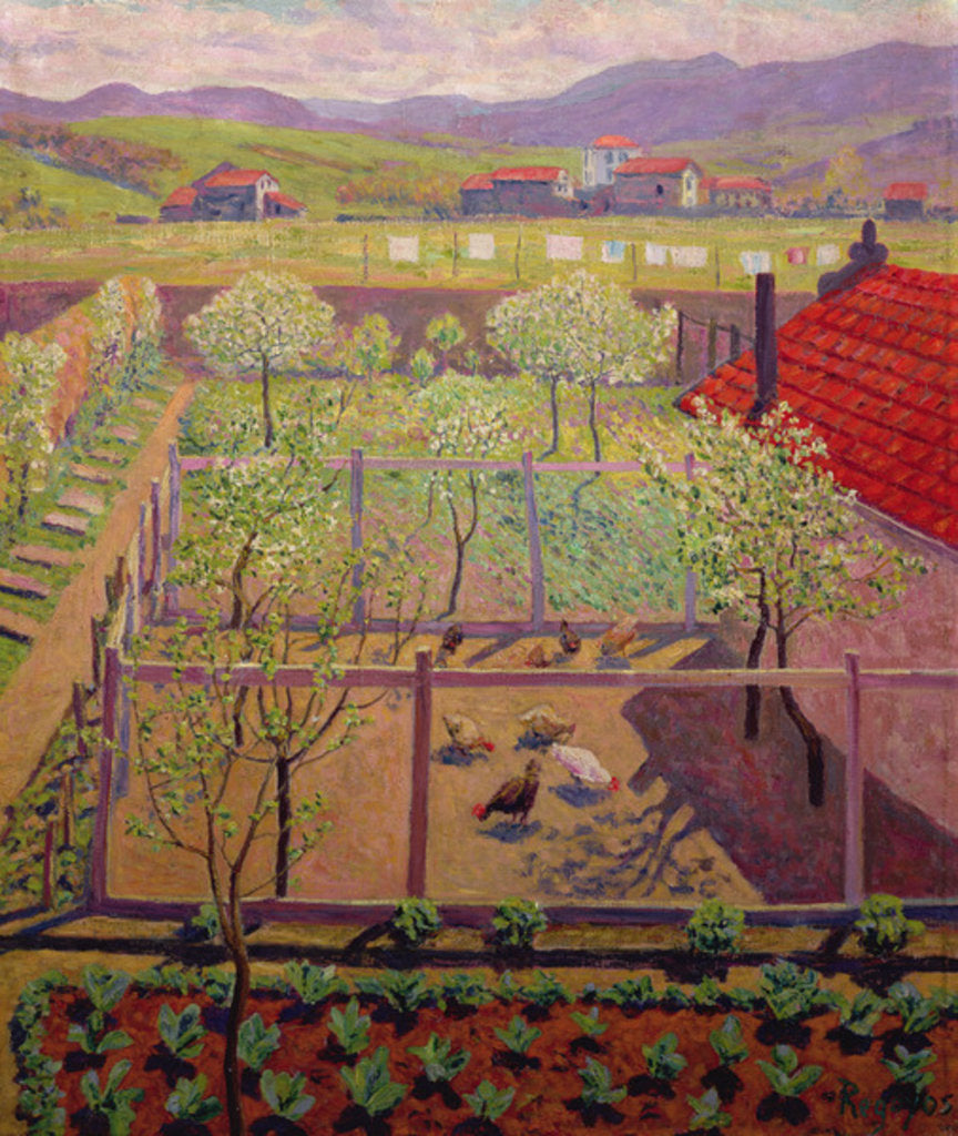 Detail of The Hen House by Diario or Dario de Regoyos y Valdes