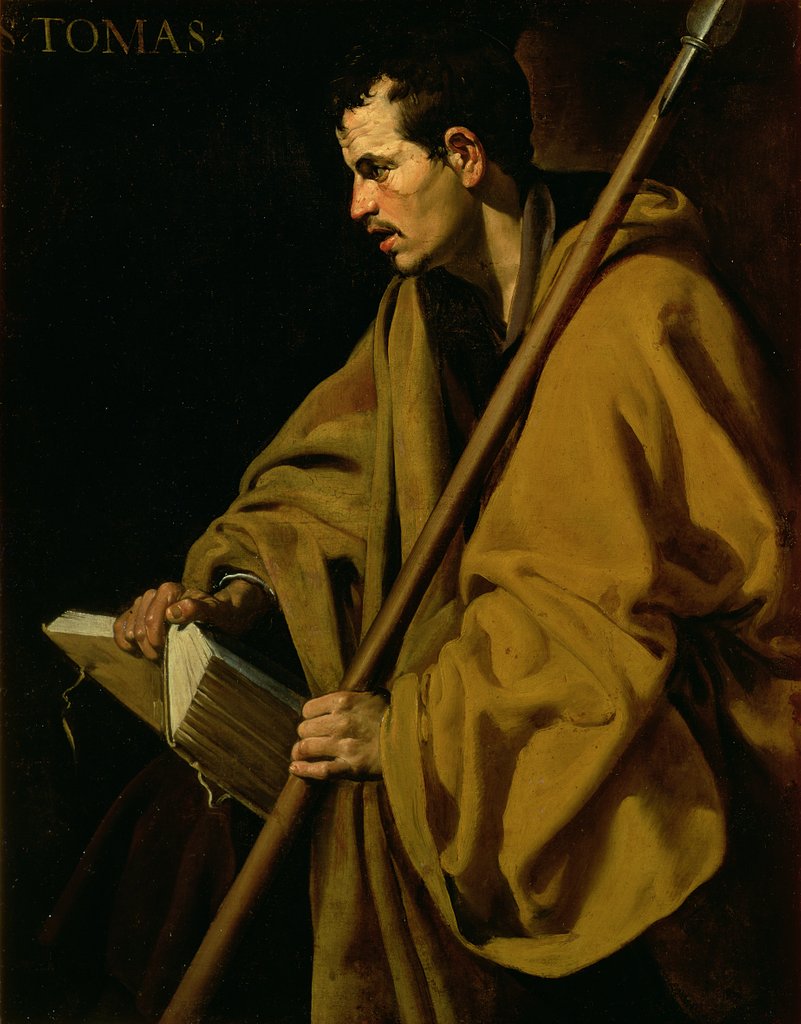 Detail of The Apostle St. Thomas, c.1619-20 by Diego Rodriguez de Silva y Velazquez