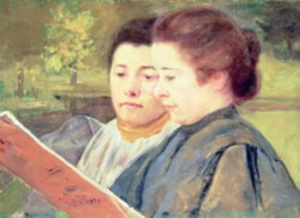 Detail of Women Reading by Mary Stevenson Cassatt