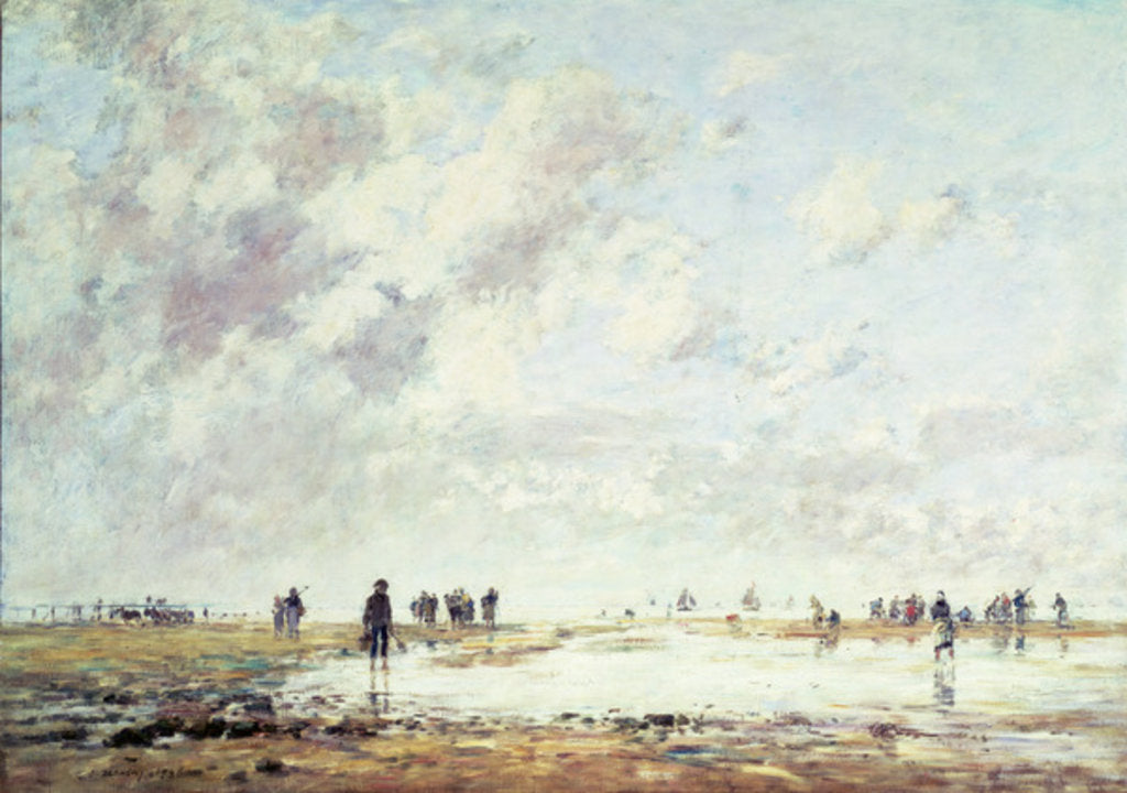 Detail of Low Tide at Etaples, 1886 by Eugene Louis Boudin