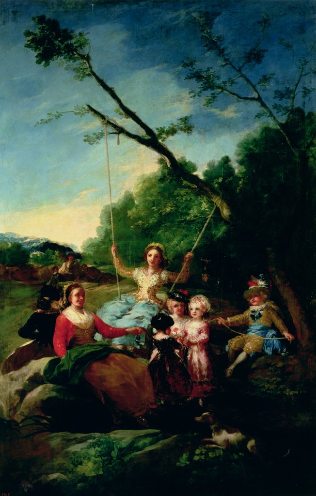 Detail of The Swing by Francisco Jose de Goya y Lucientes