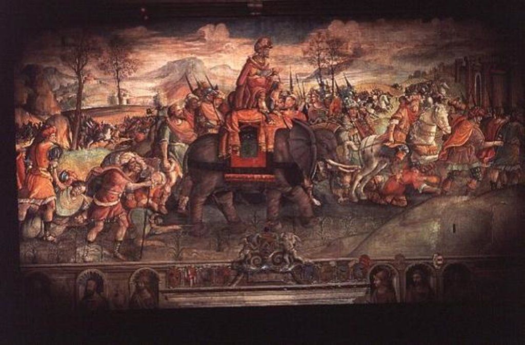 Detail of Hannibal Crossing the Alps by Jacopo Ripanda