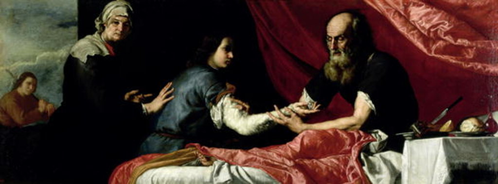 Detail of Isaac Blessing Jacob, 1637 by Jusepe de Ribera