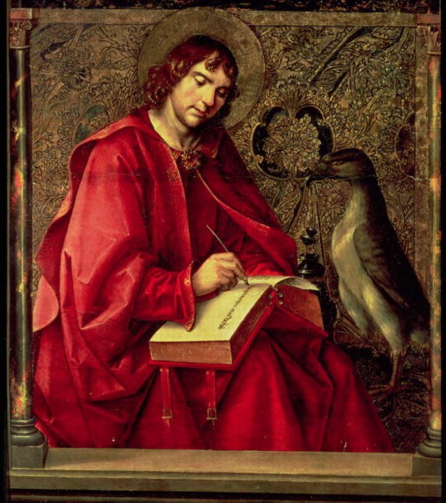 Detail of St. John the Evangelist by Pedro Berruguete