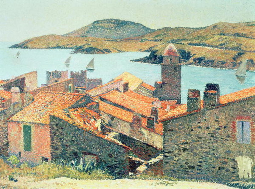 Detail of Red Roofs at Collioure by Henri Jean Guillaume Martin