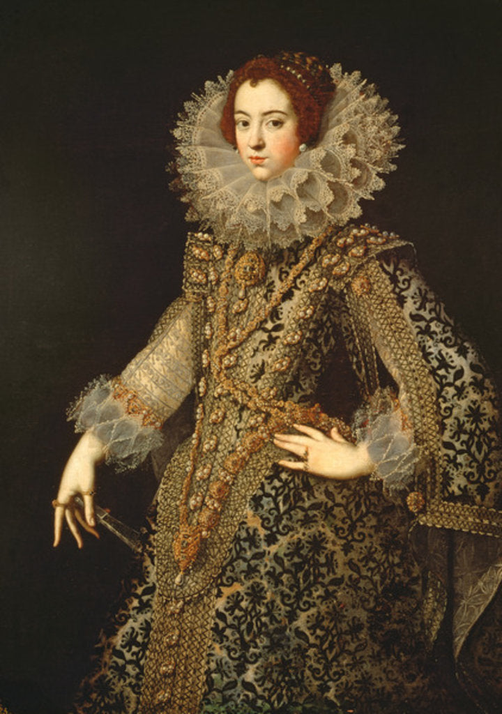 Detail of Portrait of Isabel of Bourbon, wife of Philip IV by Anonymous Anonymous