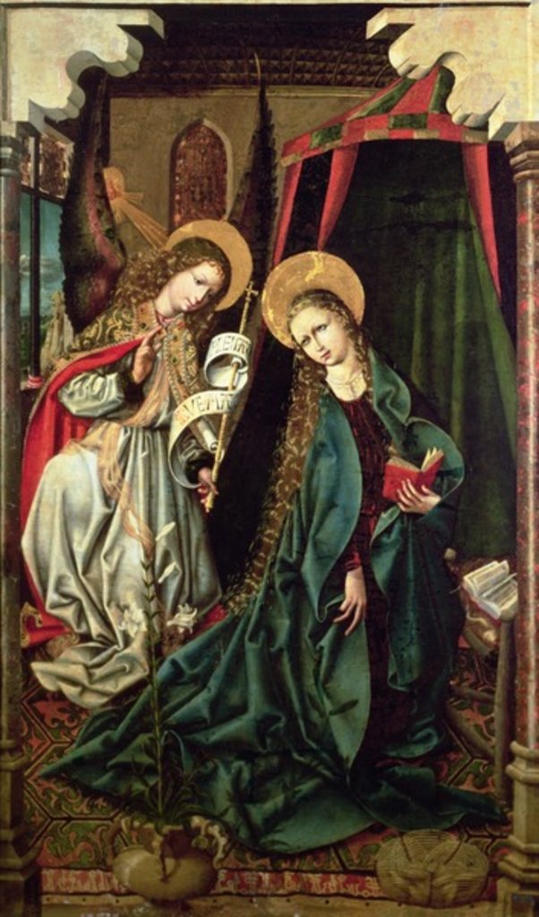 Detail of The Annunciation by Master of Sisla