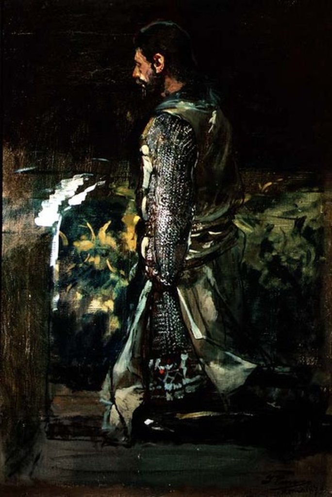 Detail of The Last Moments of James I The Conqueror by Ignacio Pinazo Camarlech