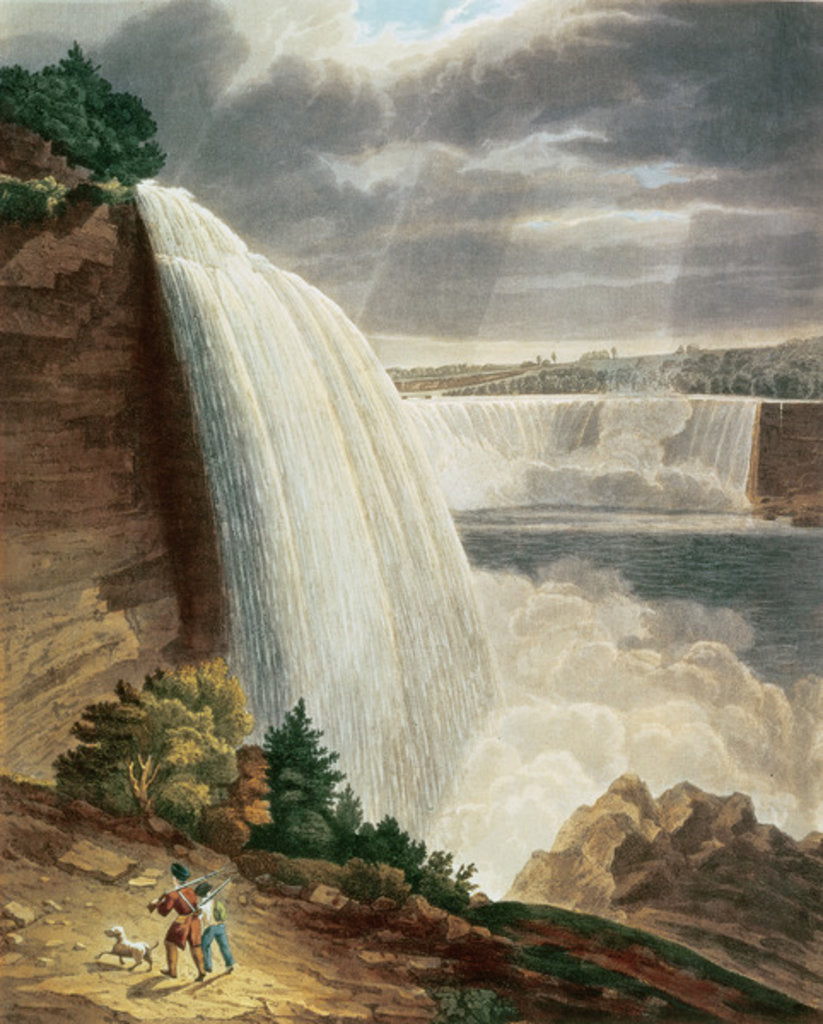 Detail of Niagara Falls, part of the American Fall from the Foot of the Stair Case by H.J. Bennett