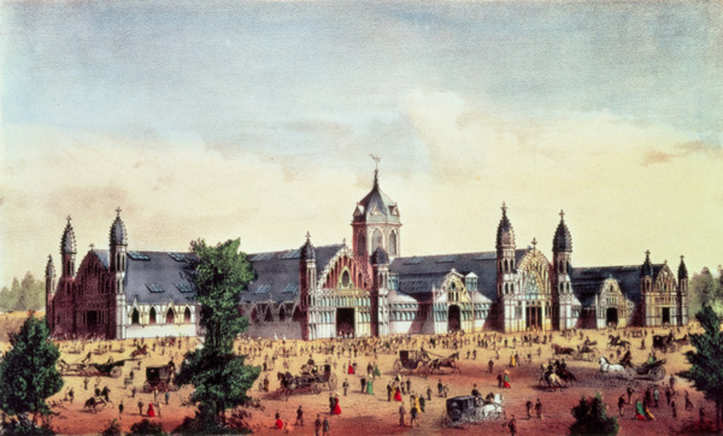 Detail of Agricultural Hall, Grand United States Centennial Exhibition by American School