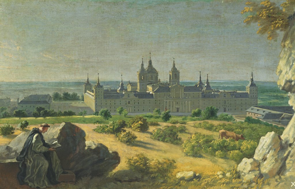 Detail of The Monastery of El Escorial by Miguel Angel Houasse