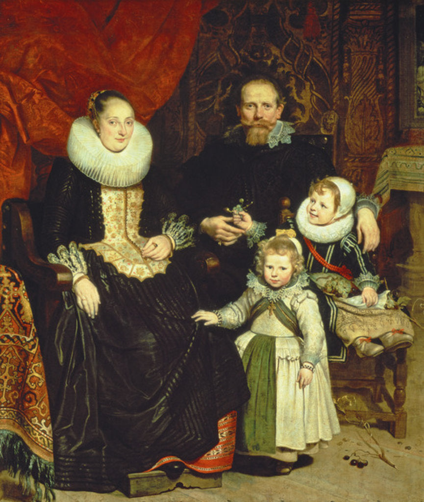 Detail of Portrait of the Artist with his Family by Cornelis de Vos