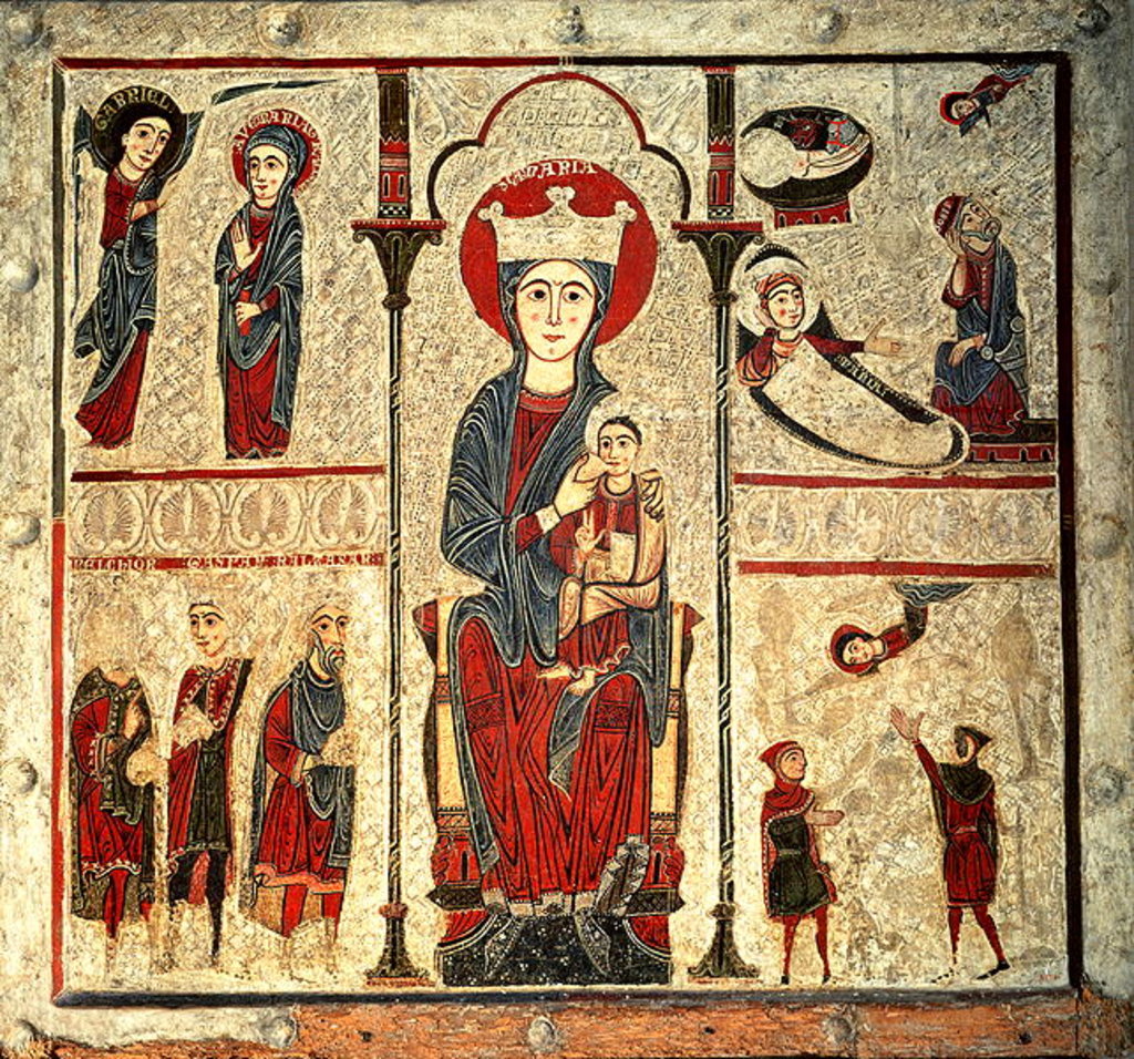 Detail of Scenes from the Life of the Virgin by Spanish School