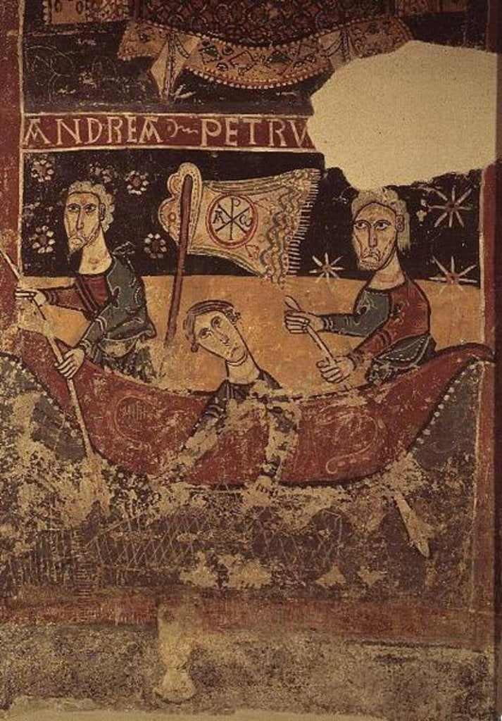 Detail of St. Peter of Sorpe: St. Andrew and St. Peter Fishing by Spanish School