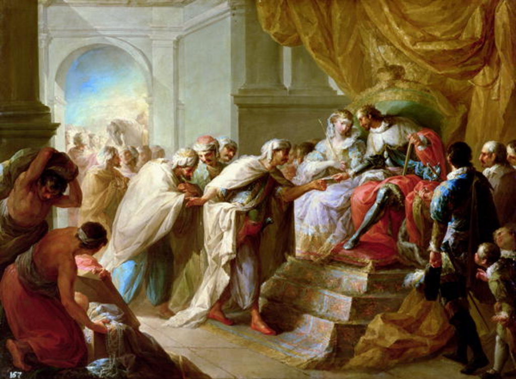 Detail of The Catholic King and Queen with an Embassy from the King of Fez by Vicente Lopez y Portana