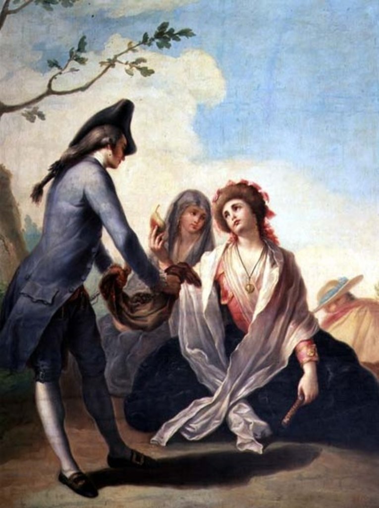 Detail of A Country Gift. c.1778 by Ramon Bayeu y Subias