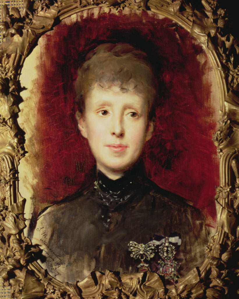 Detail of Marie Christine of Hapsburg, 1887 by Raimundo de Madrazo y Garreta