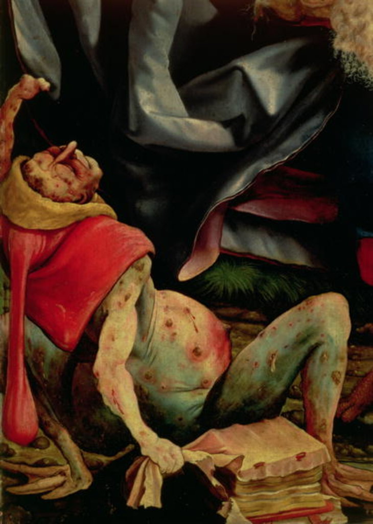 Detail of Suffering Man by Matthias Grunewald