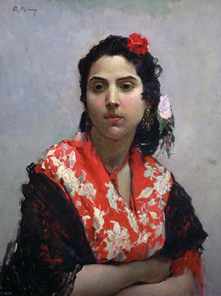 Detail of Gypsy Woman by Raimundo de Madrazo y Garreta