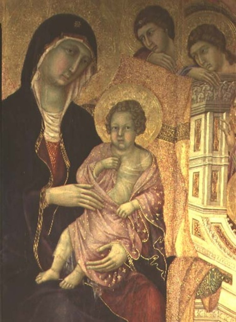 Detail of Maesta: Madonna and Child, 1308-11 by Duccio di Buoninsegna