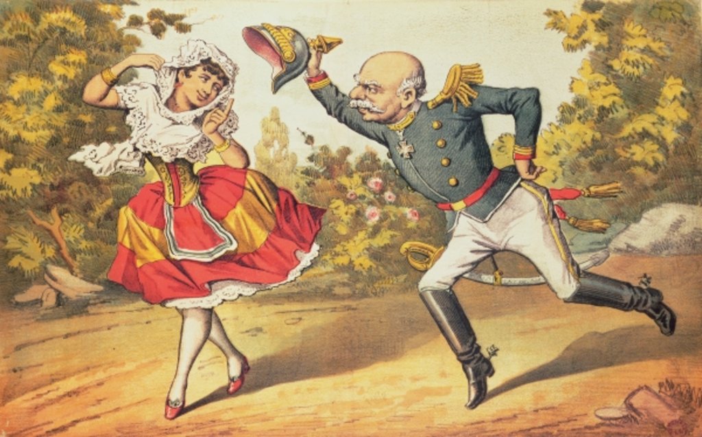 Detail of Spain rejecting Bismark's Advances, 1883 by Anonymous