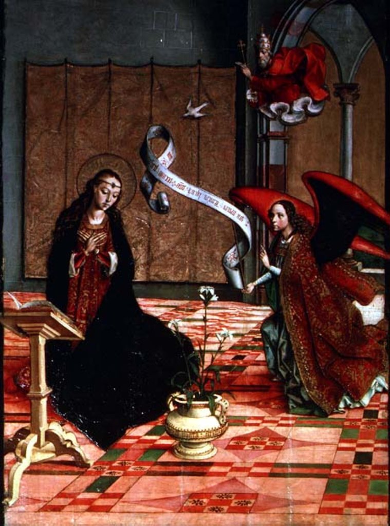 Detail of The Annunciation by Pedro Berruguete