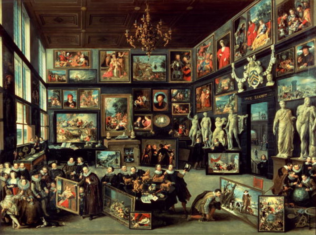 Detail of The Gallery of Cornelis van der Geest, 1628 by Willem van II Haecht
