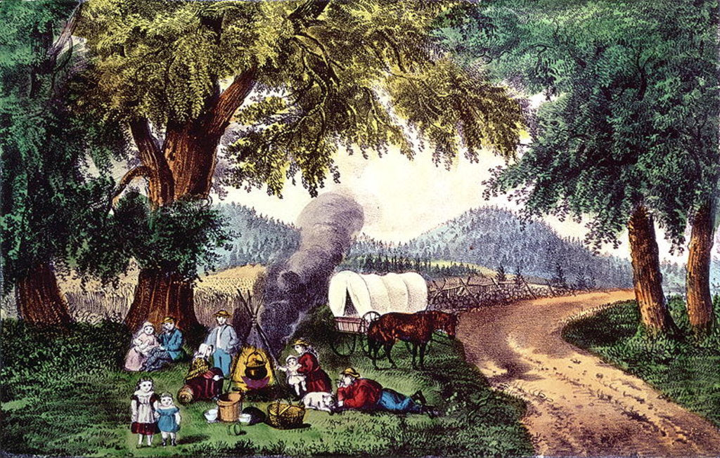 Detail of A Halt by the Wayside by N. and Ives J.M. Currier