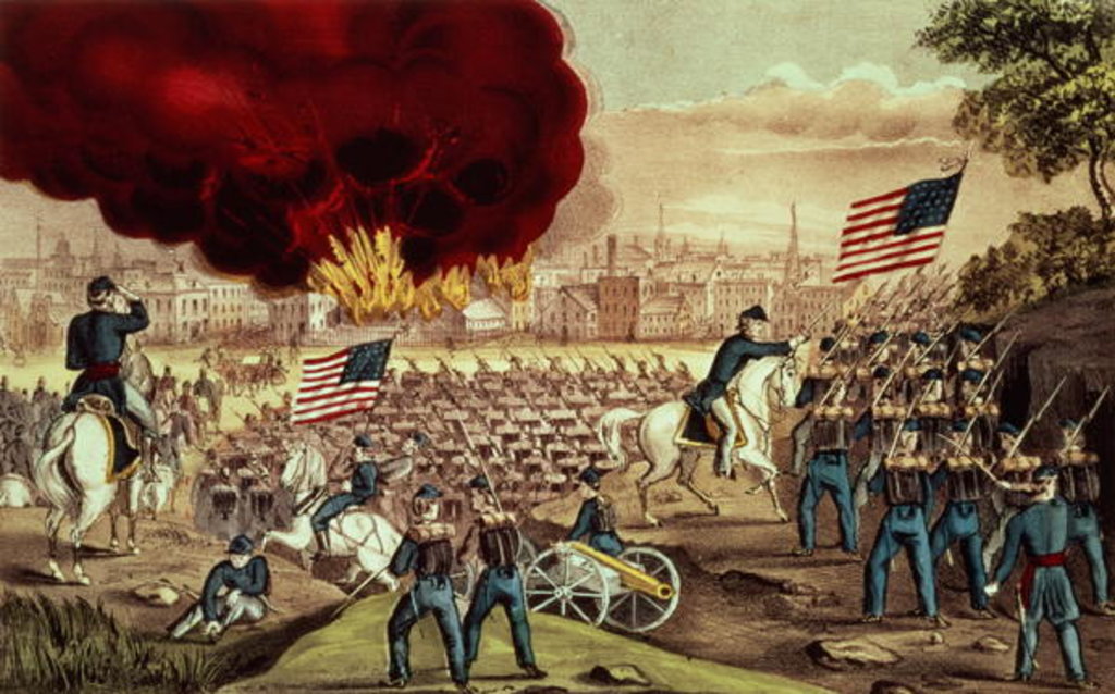 Detail of The Capture of Atlanta by the Union Army, 2nd September, 1864 by N. and Ives J.M. Currier