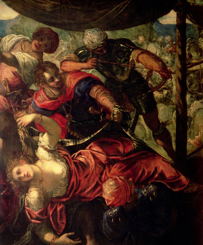 Detail of Battle between Turks and Christians, c.1588/89 by Jacopo Robusti Tintoretto