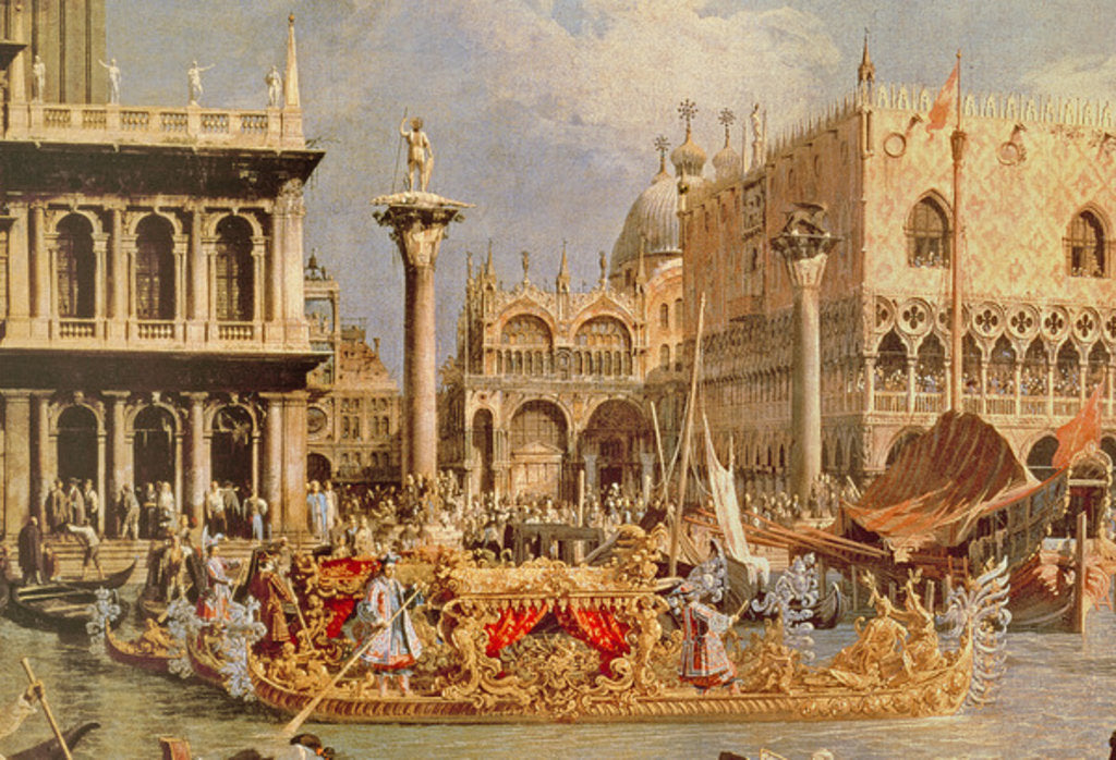 Detail of Return of the Bucintoro on Ascension Day, 1732 by Canaletto