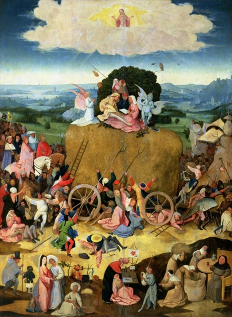 Detail of The Haywain, central panel of the triptych, c.1500 by Hieronymus Bosch