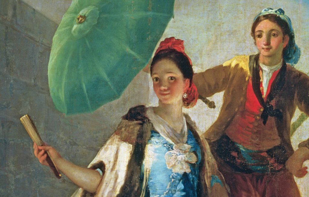 Detail of The Parasol, 1777 by Francisco Jose de Goya y Lucientes