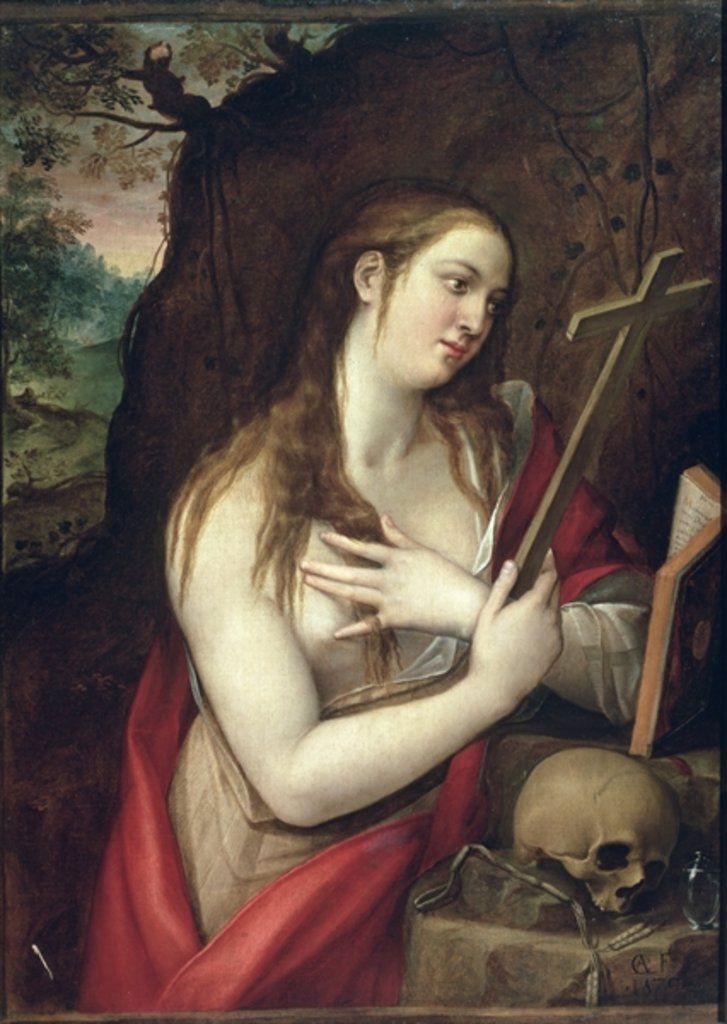 Detail of The Penitent Magdalene, 1579 by Luis de Carbajal