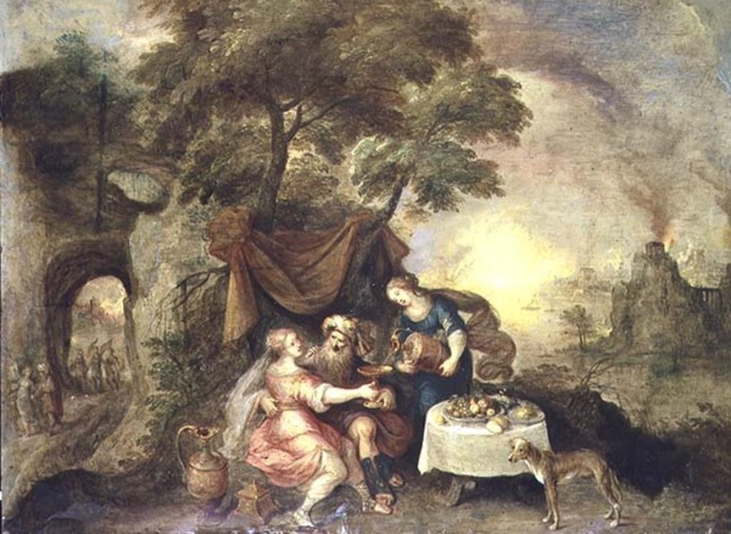 Detail of Lot and his Daughters by Frans II Francken