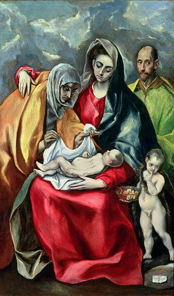 Detail of The Holy Family with St.Elizabeth, 1580-85 by El Greco