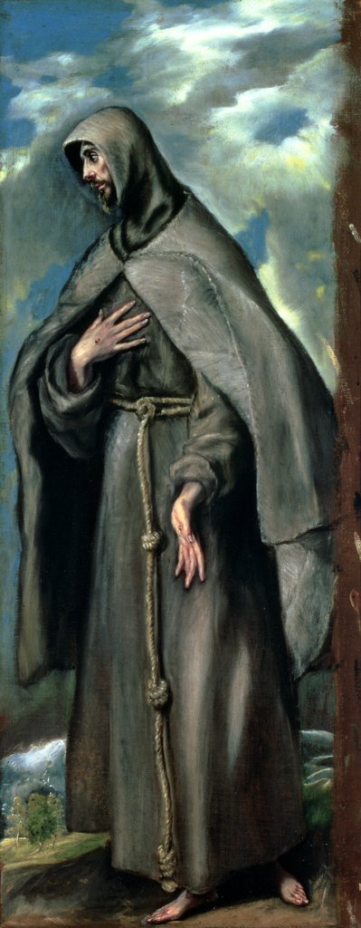 Detail of St.Francis of Assisi by El Greco