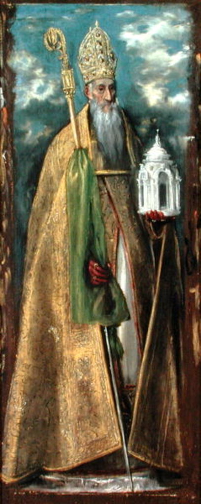 Detail of Saint Augustine of Hippo 1590 by El Greco