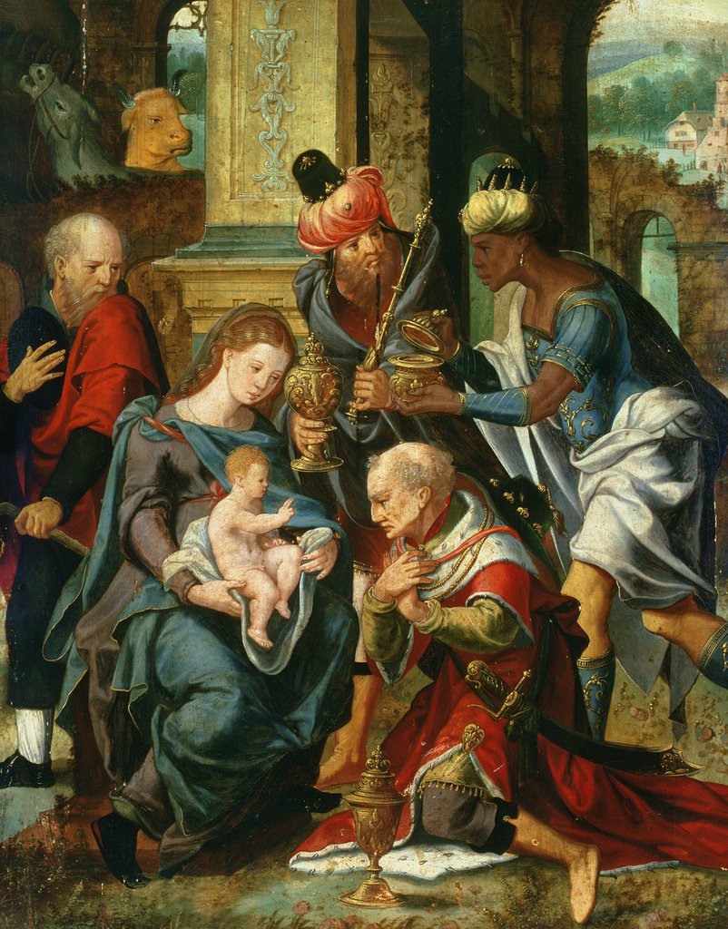 Detail of The Adoration of the Magi, 1530 by Master of the Prodigal Son