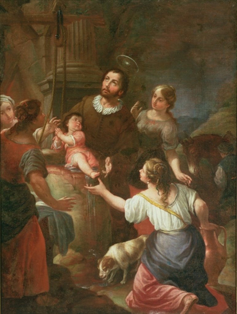 Detail of St. Isidore and the Miracle at the Well, School of Madrid by Spanish School