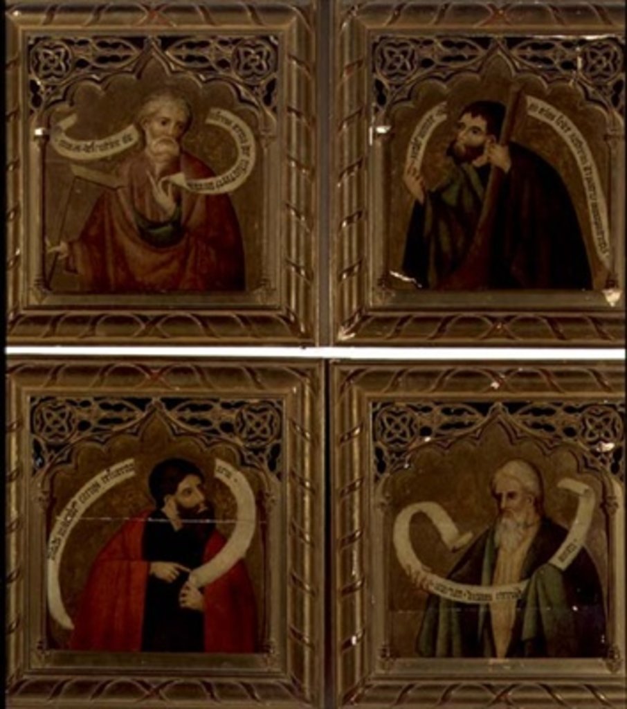 Detail of SS. Thomas, James the Less, Judas Macabeus and Matthius' 1468 by Nicolas Frances