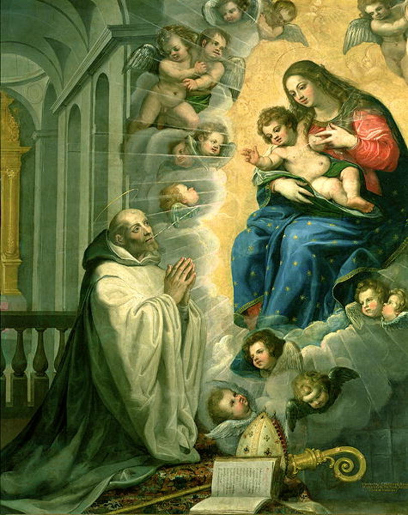 Detail of The Vision of St. Bernard, 1634 by Vicente Carducho