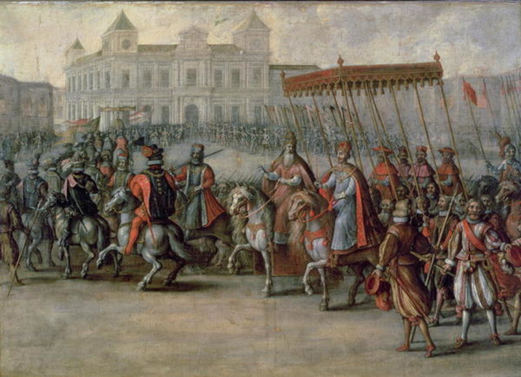 Detail of The Entrance of Charles V into Bologna for his Coronation by Juan de la Corte