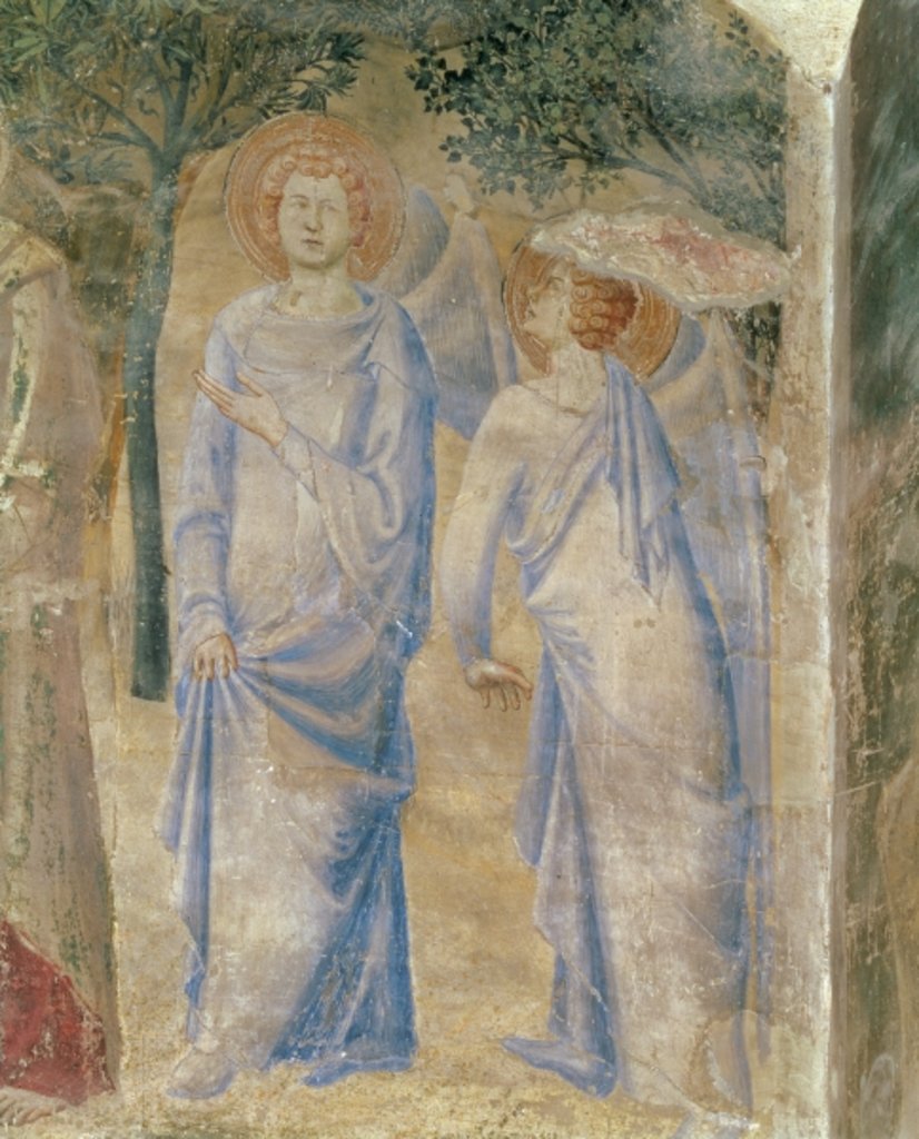 Detail of Angels from the Chapel of St. Jean, 1347 by Matteo Giovanetti