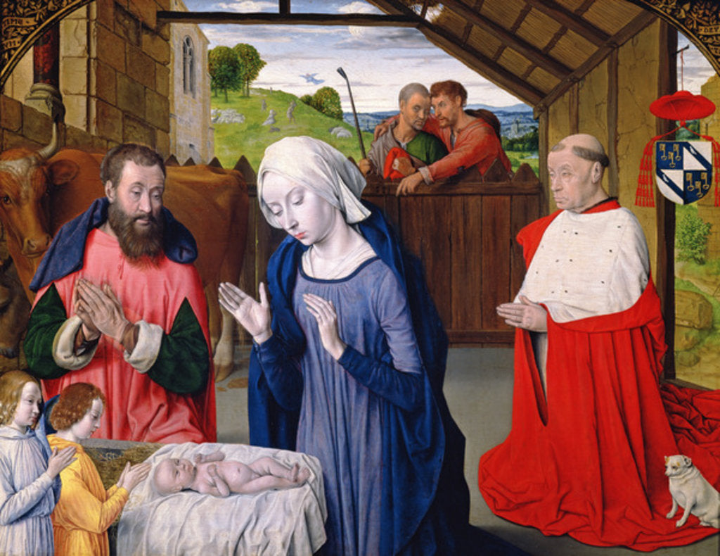 Detail of The Nativity of Cardinal Rolin by Master of Moulins