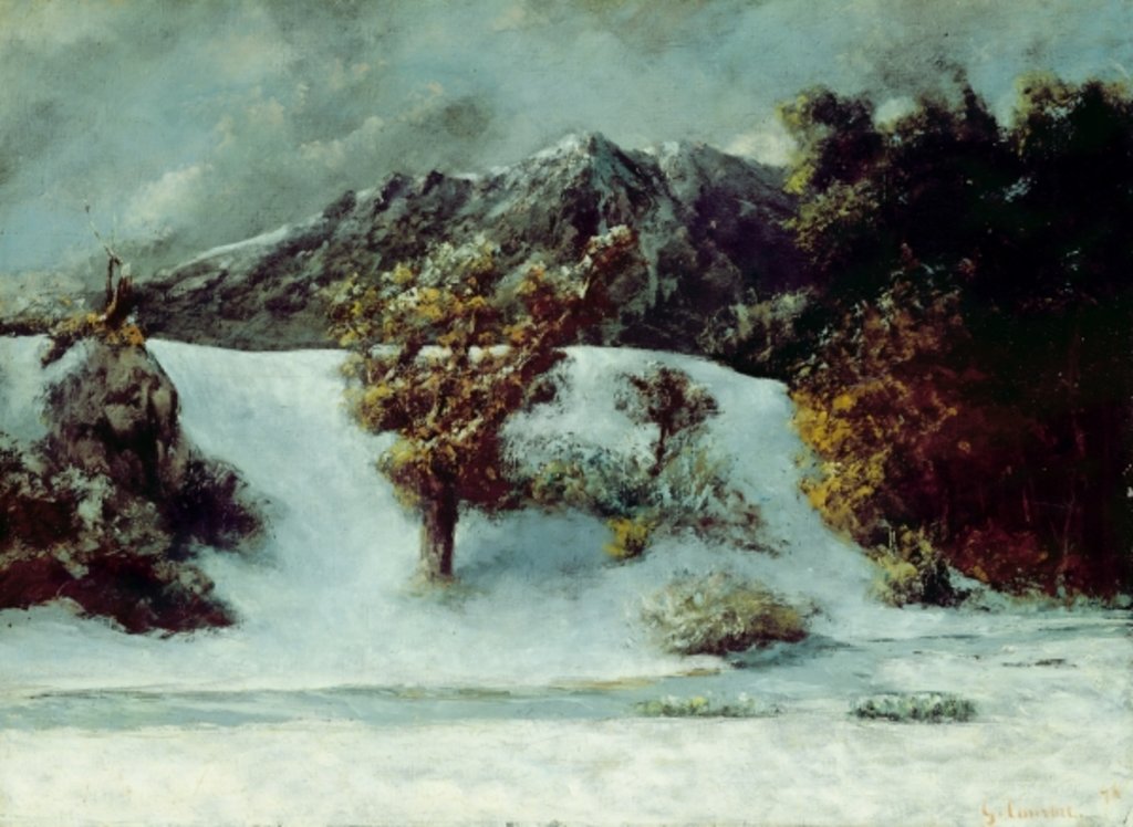 Detail of Winter Landscape With The Dents Du Midi, 1876 by Gustave Courbet