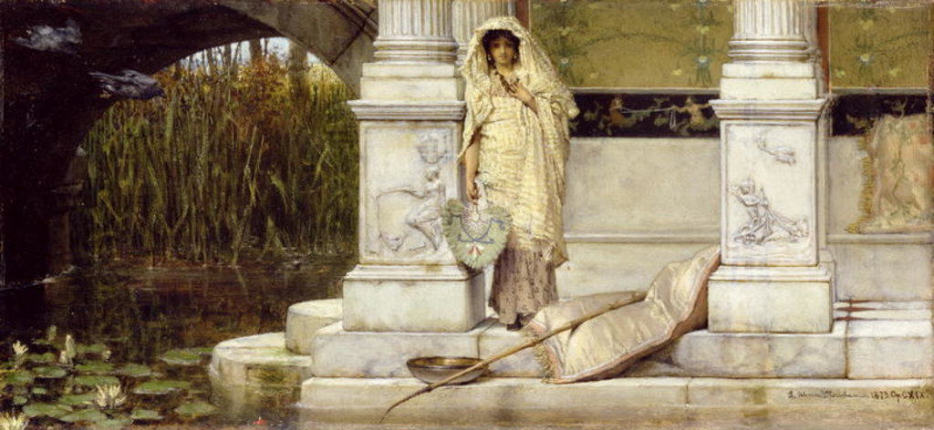 Detail of Roman Fisher Girl, 1873 by Lawrence Alma-Tadema
