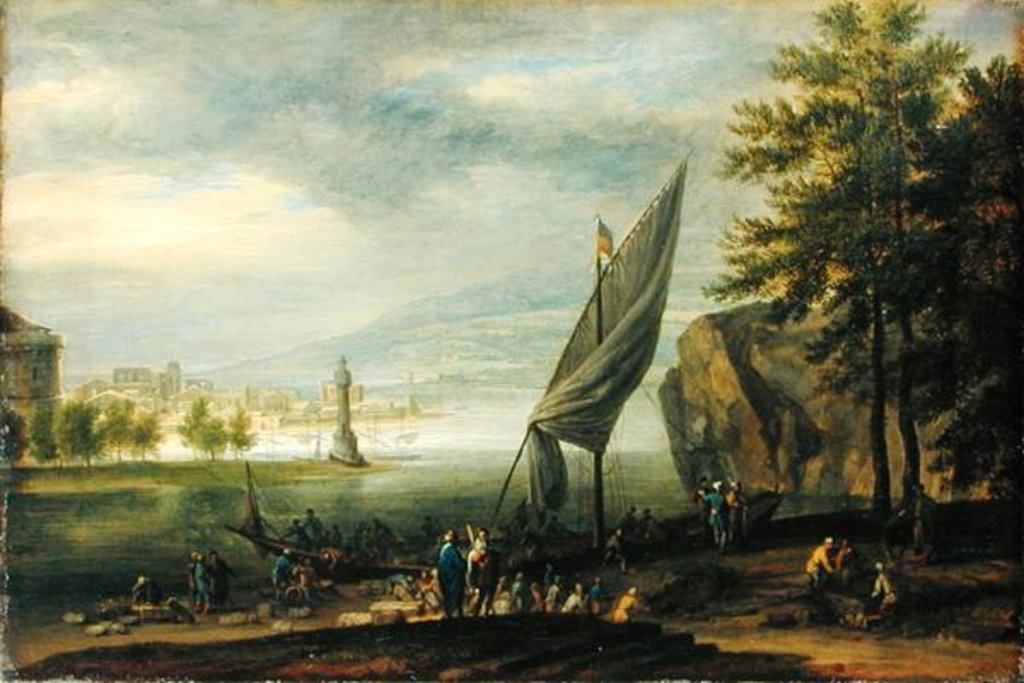 Detail of Harbour Landscape by Joachim Franz Beich