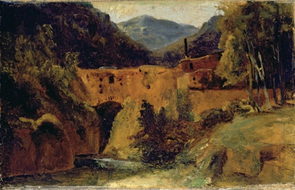 Detail of Mill in the valley near Amalfi, 1829 by Karl Blechen