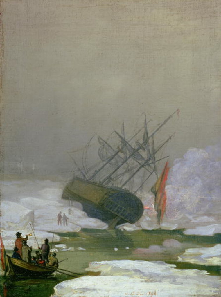 Detail of Ship in the Polar Sea, 12th December 1798 by Caspar David Friedrich